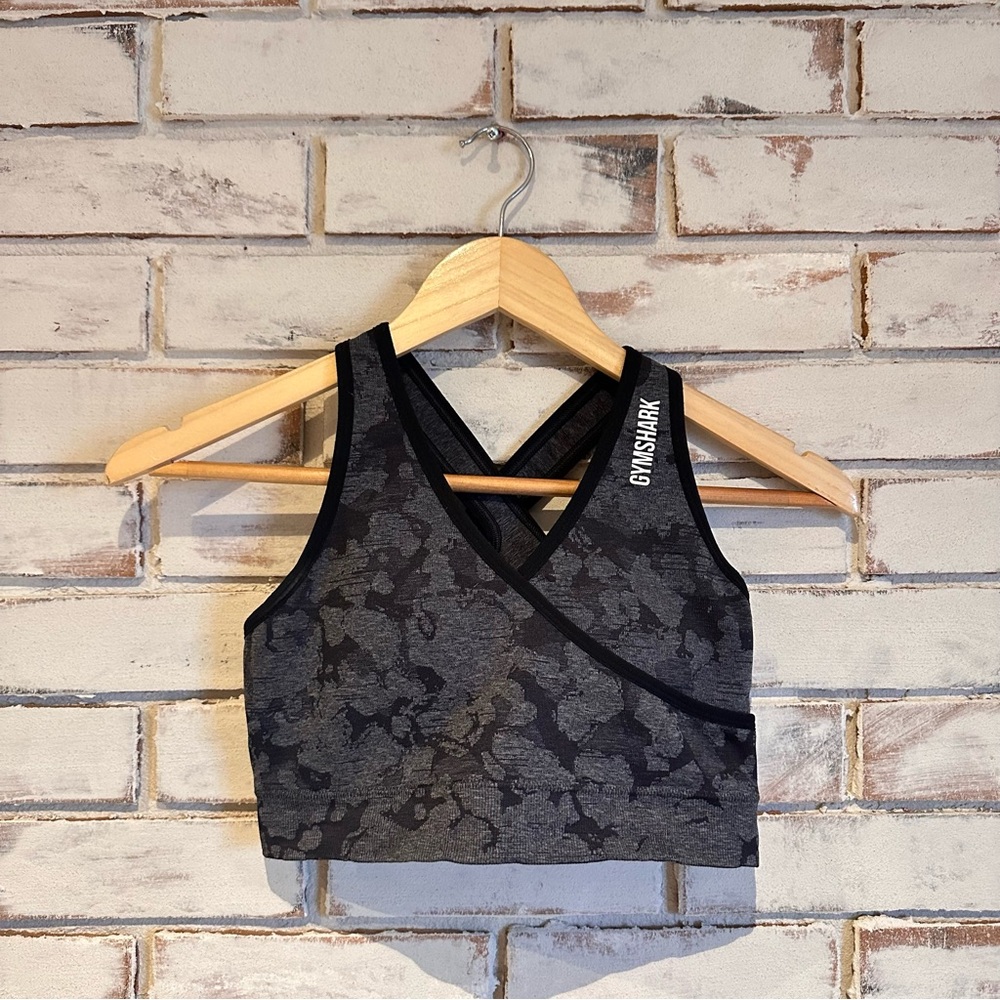 Gymshark Black and Gray Sports Bra
